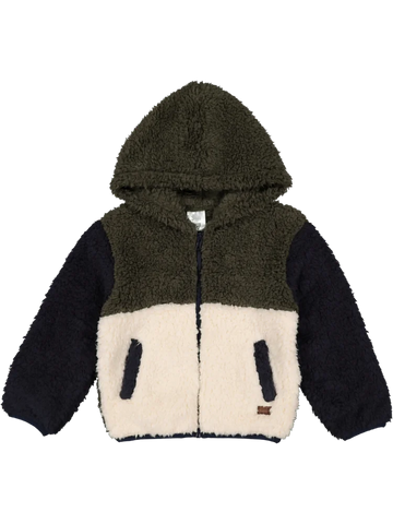 Colour Block Plush Hoodie