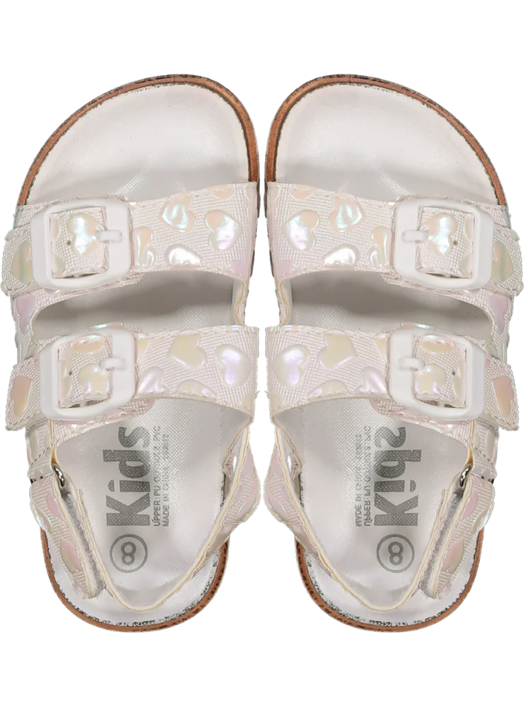 Double Strapped White Sandals