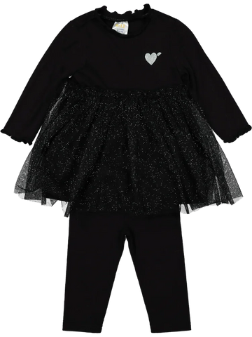 Sparkle Heart Tutu Dress Set