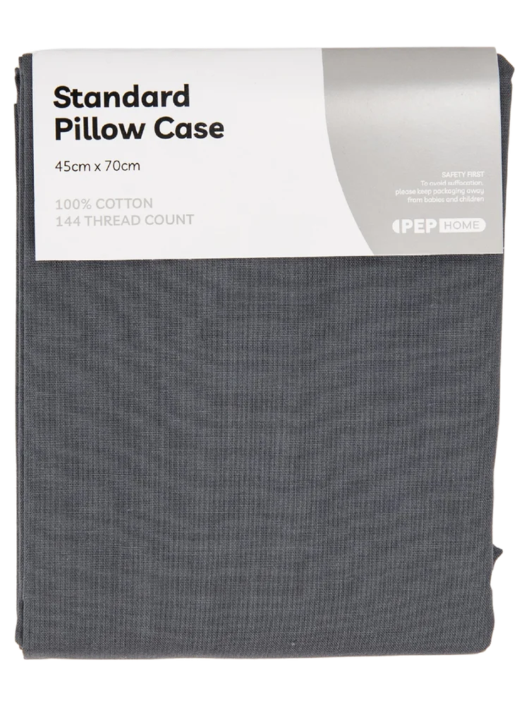 Cotton Pillowcase Charcoal