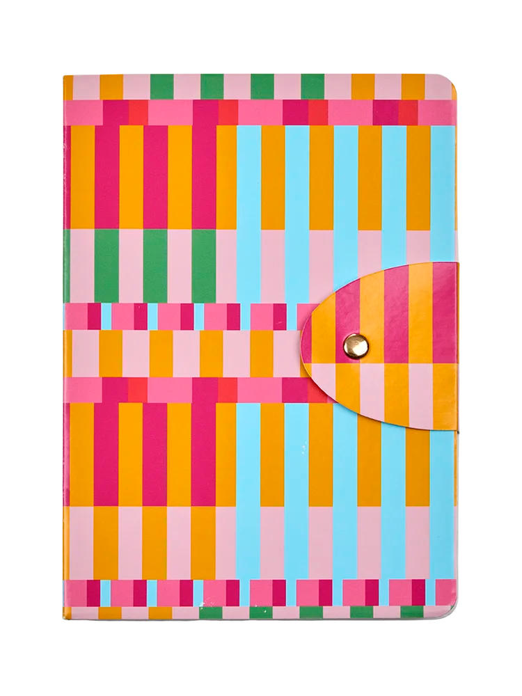 Sneaker Pattern Bottom Buy A5 Vibrant Geometric Pattern Notebook - Stationery | PEP