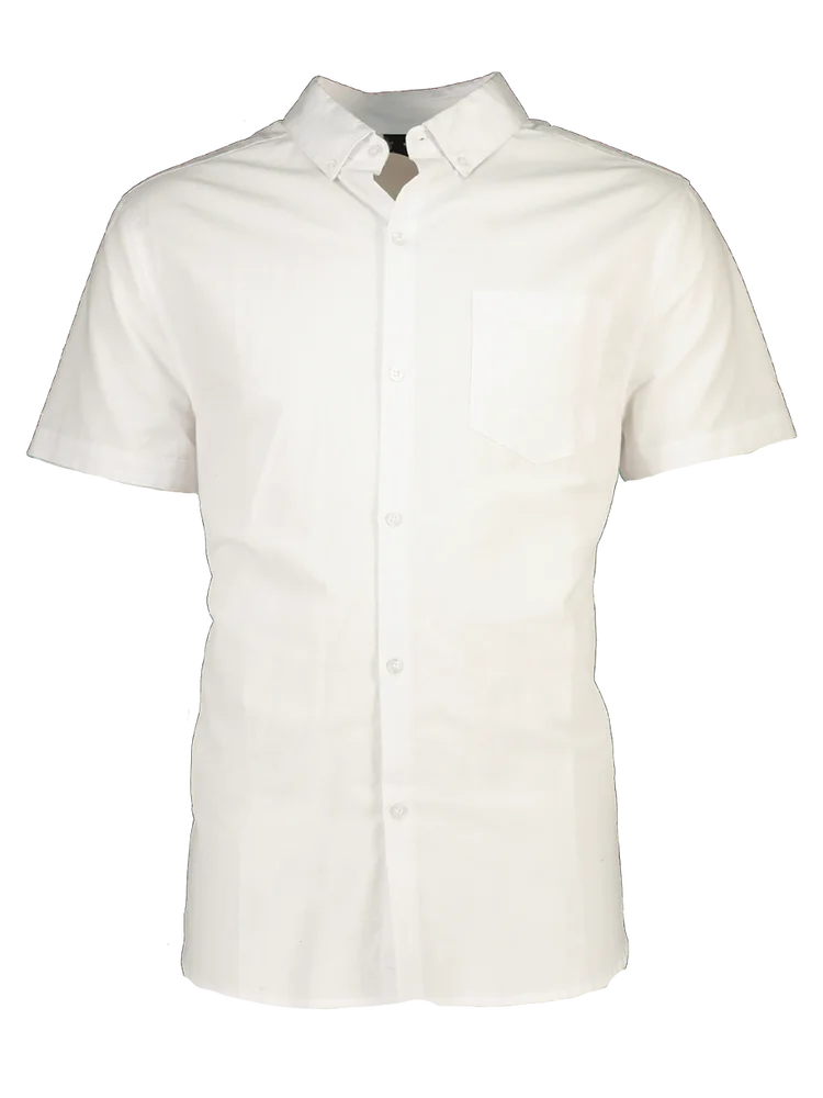 White Casual Short Sleeve Shirt