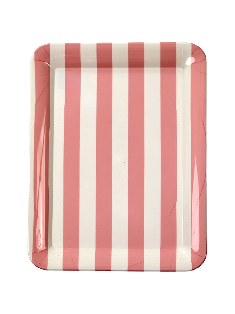 Buy Pink and White Striped Tray - Dining Accessories | PEP