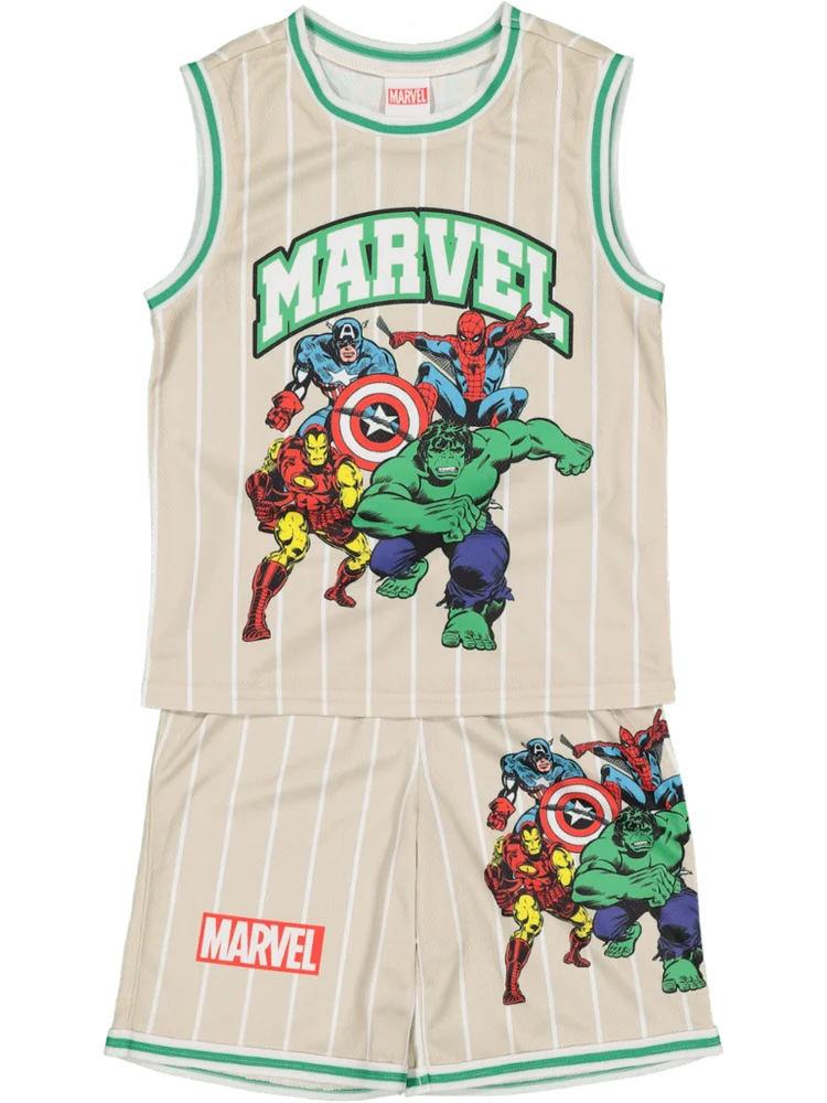 Marvel Basketball Top And Shorts Set