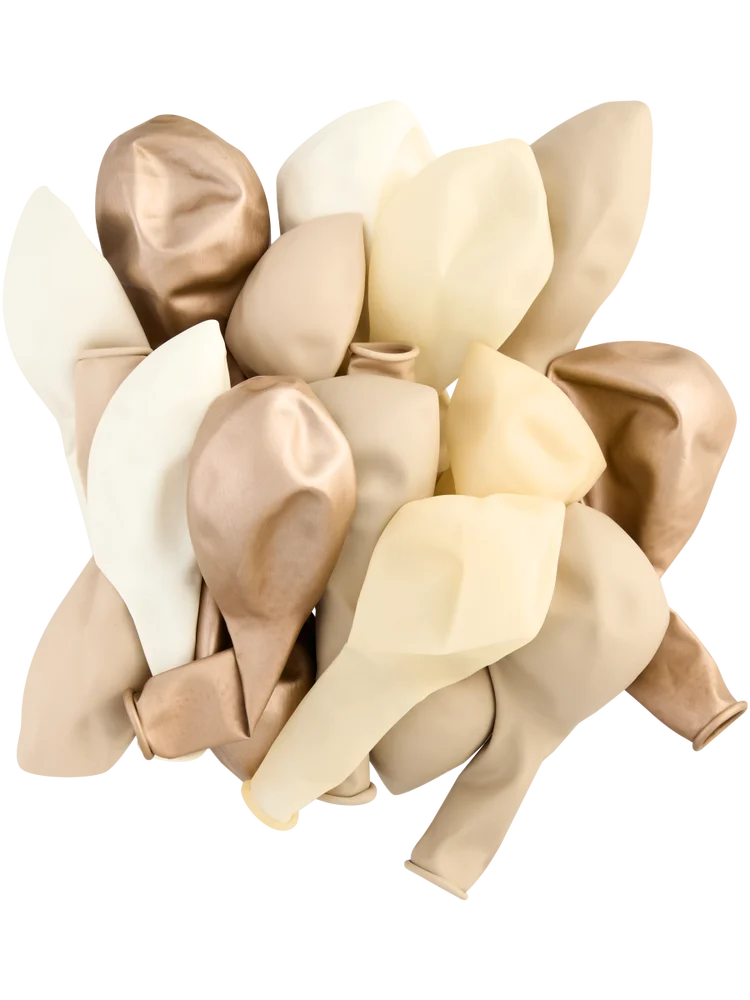 20 Piece Nude Metallic Balloons