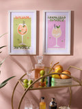 2 Pack Vibrant Cocktail Art Frames