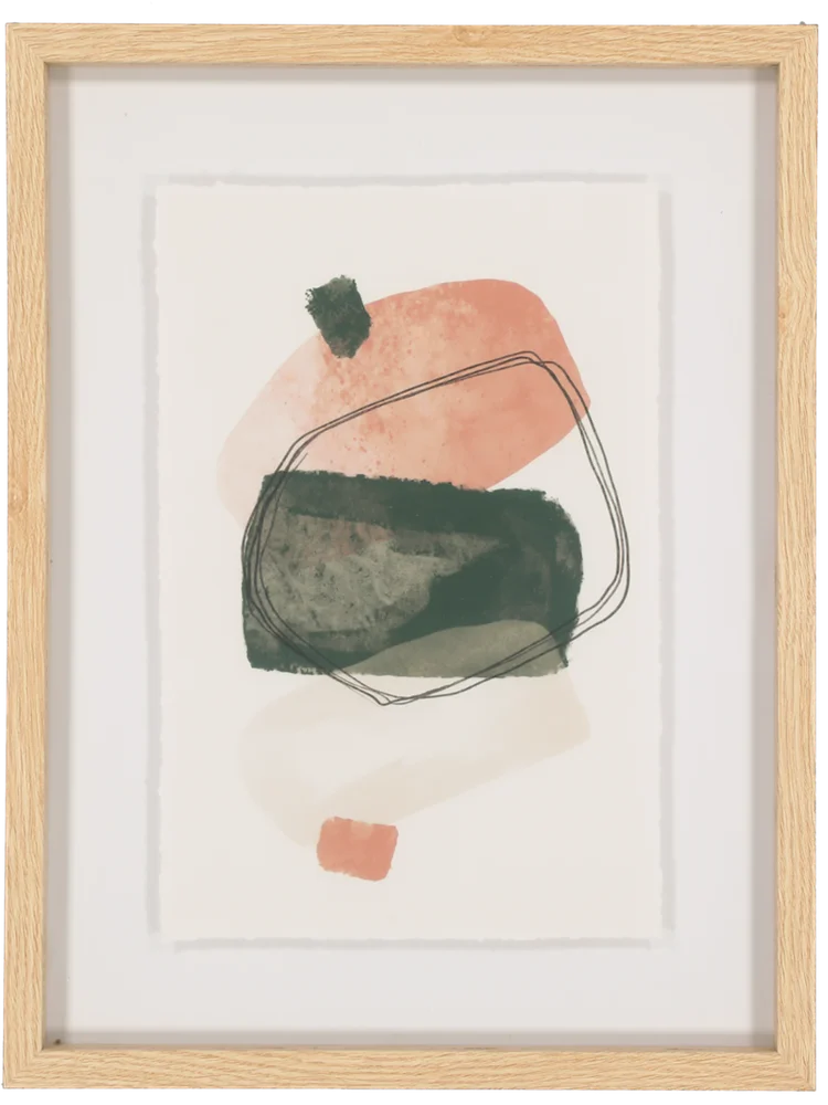 Glass And Wood Framed Wall Art