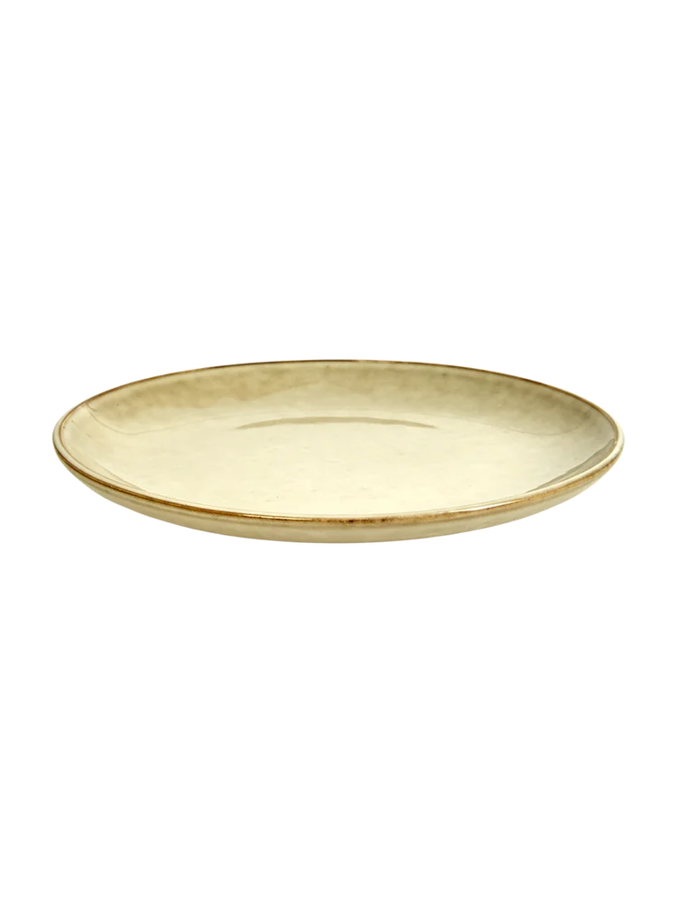 Buy 19.8Cm Rustic Cream Ceramic Dinner Plate - Dinnerware | PEP