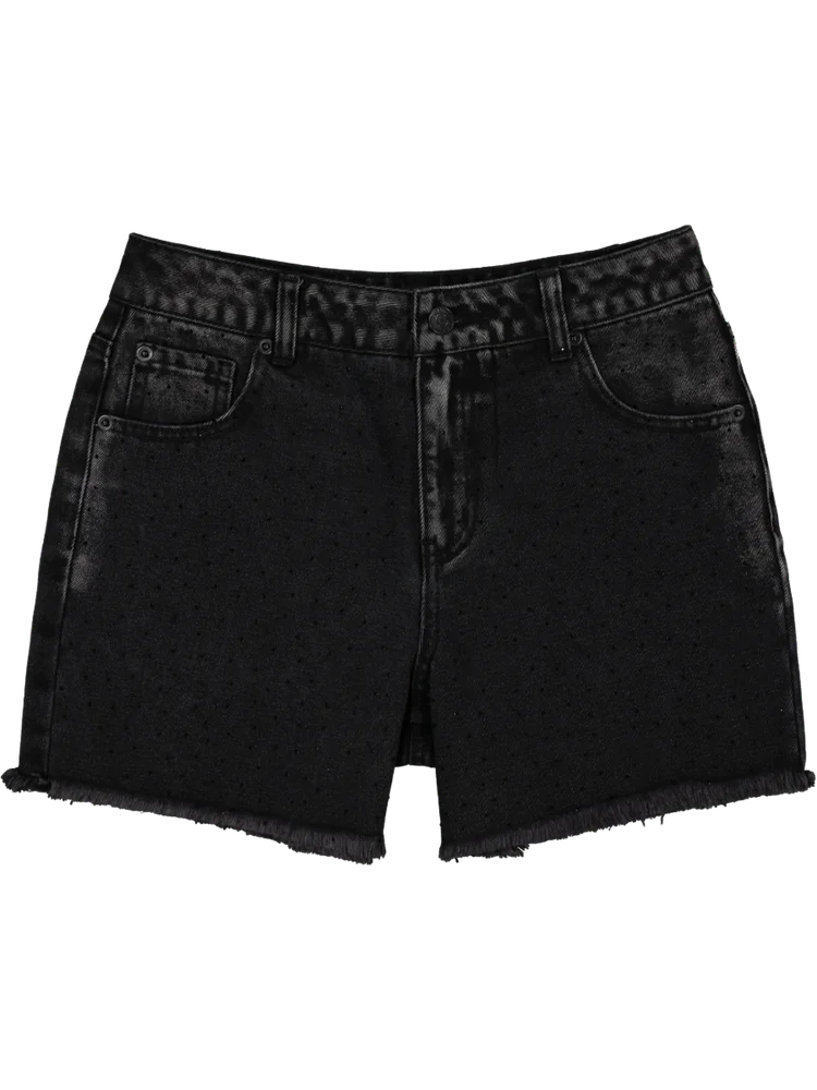 Black Denim Shorts