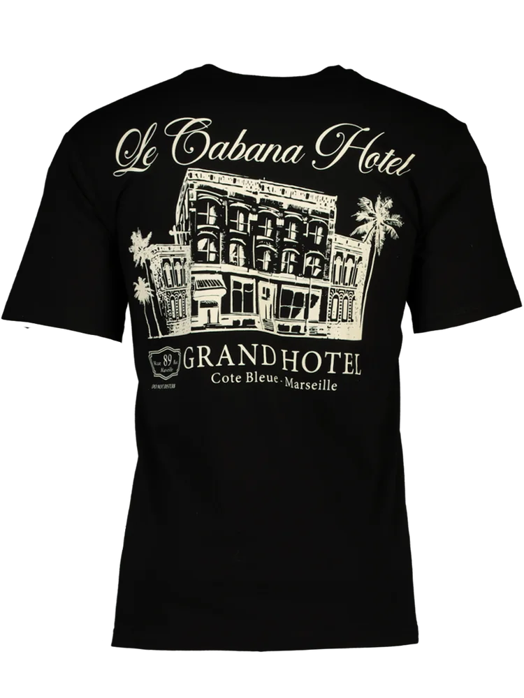 Black Embroidered Graphic T-Shirt