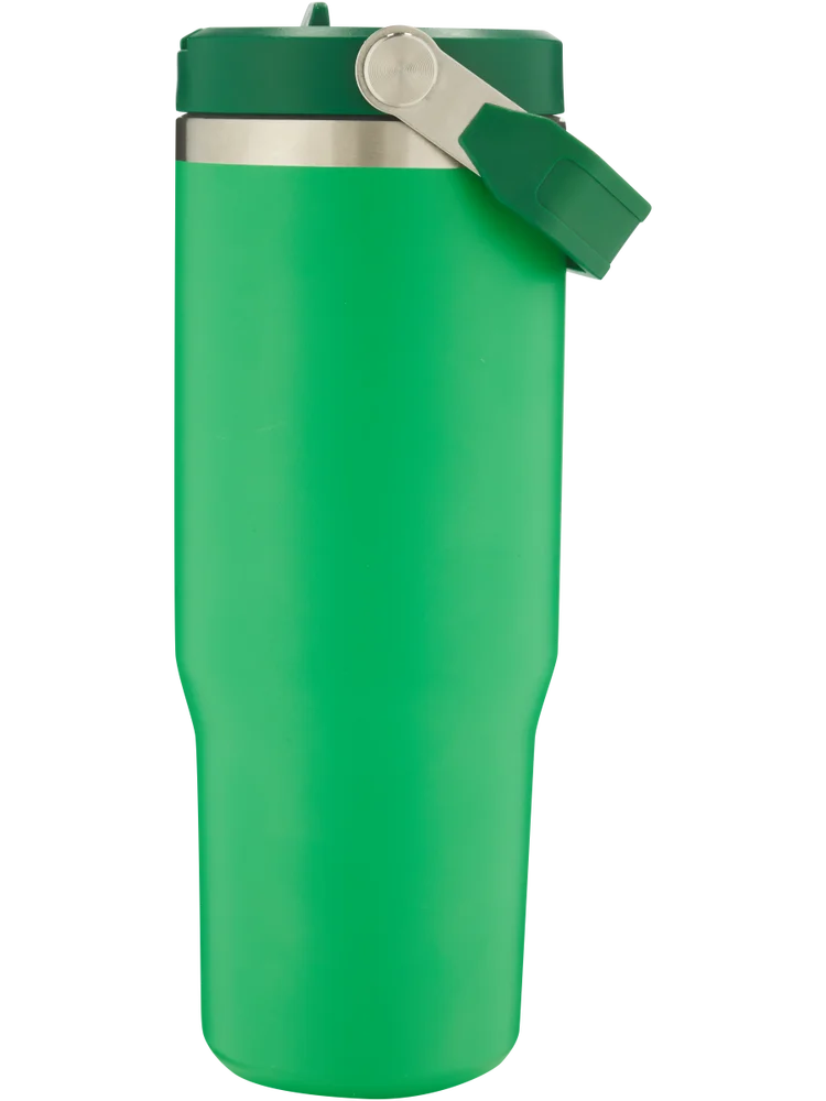 Lilac Stainless Steel Bottle With Flip Straw 890ml (2)