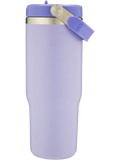 Lilac Stainless Steel Bottle With Flip Straw 890ml (3)