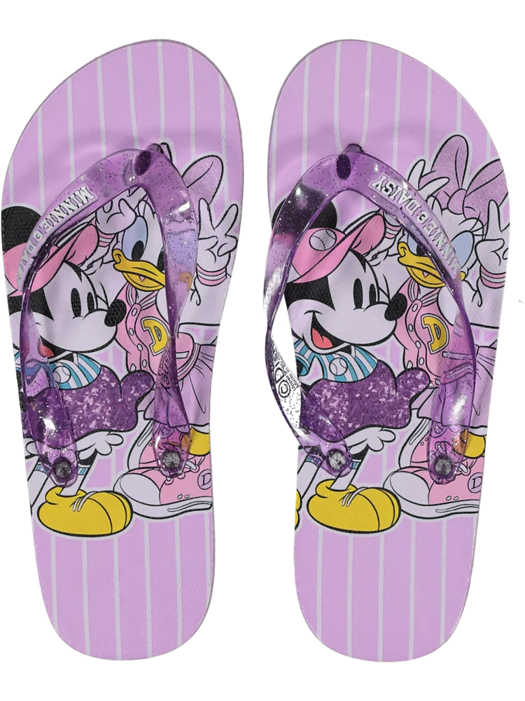 Purple Minnie Mouse Flip Flops