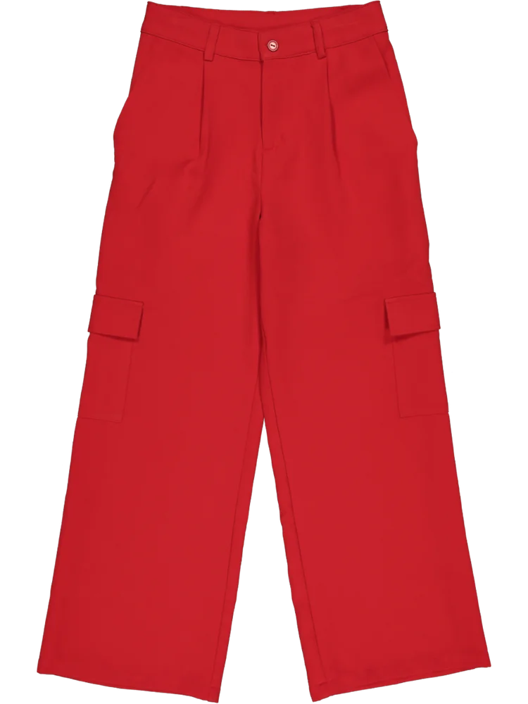 Red Woven Pants