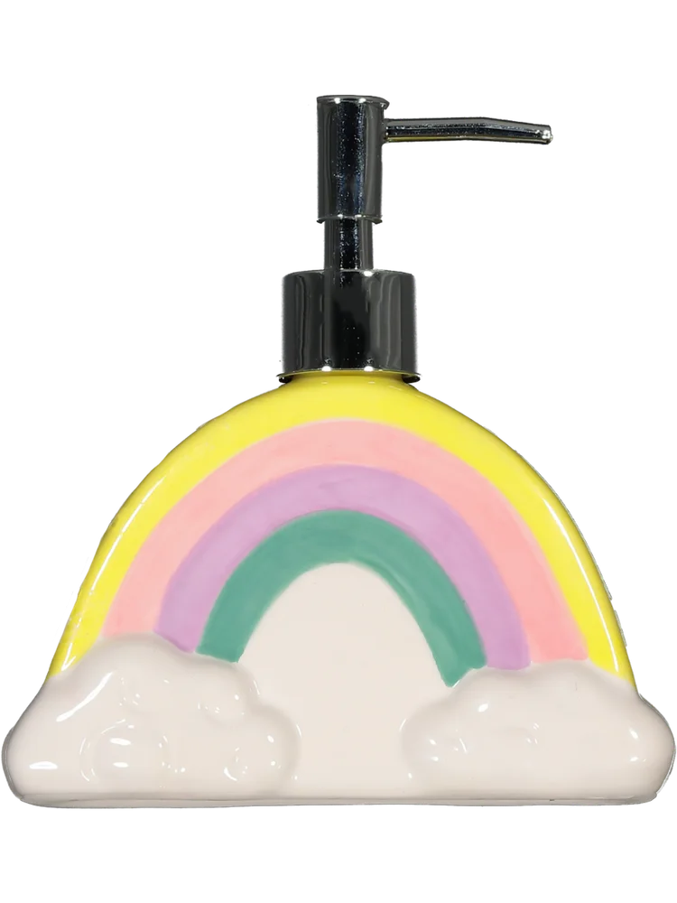 Girls Rainbow Ceramic Soap Dispenser