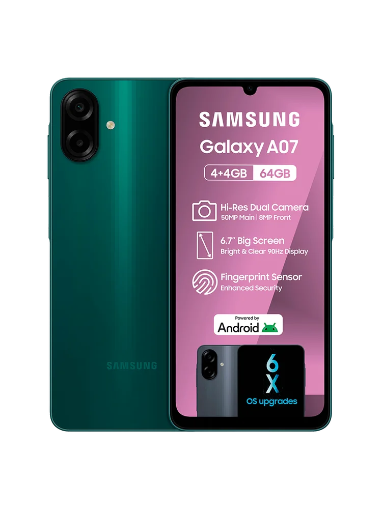 Samsung A07 64GB Dual Sim Green