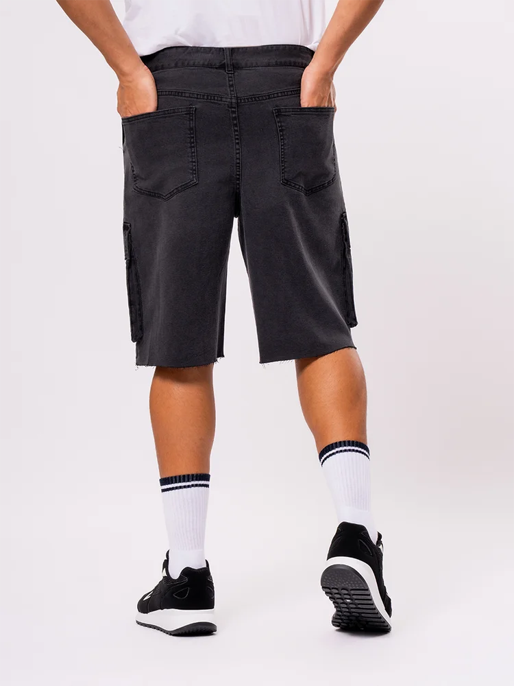 Buy Black Utility Cargo Shorts - Shorts | PEP