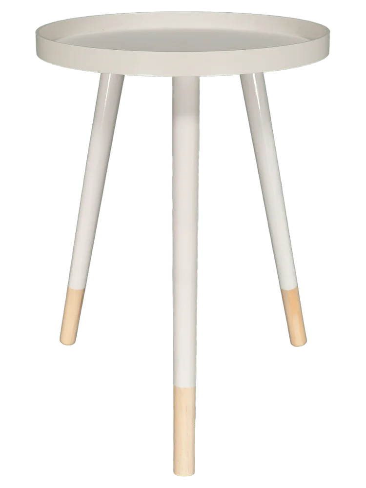 Round White Side Table