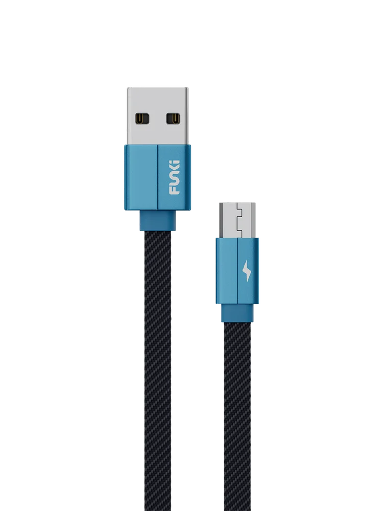 Funki Fast Charge Micro Usb Cable 1.2M Blue And Grey