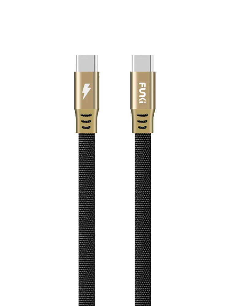 Funki Type C To C Cable Black And Gold