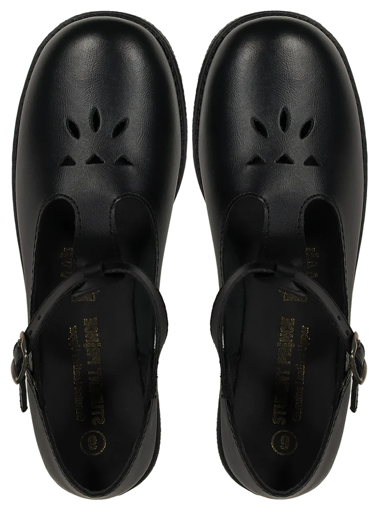 Girls Leather Student Prince School Shoes (2)