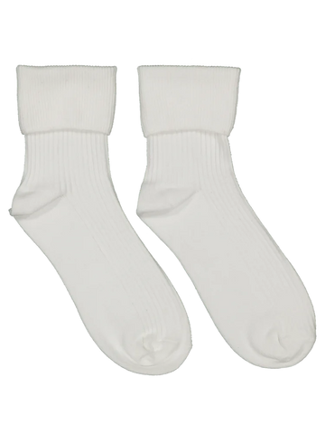Girls White Cotton School Anklets Socks