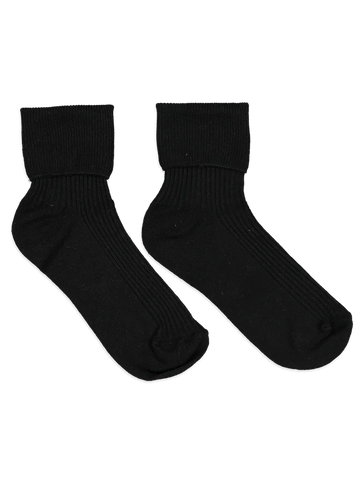 Girls Black Cotton Anklets