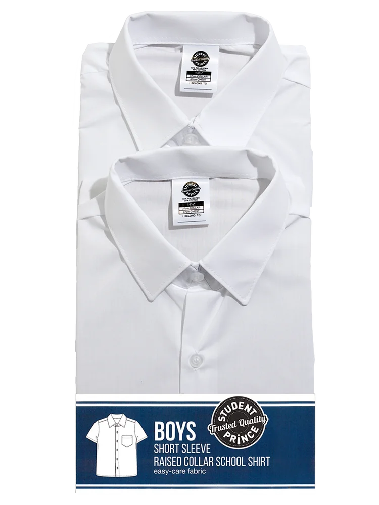 2Pk Short Sleeve High Raised Collar Shirt