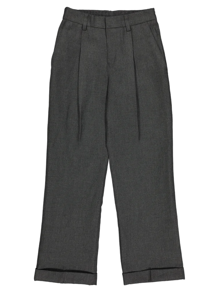 Boys School Grey Turn-Up Trousers