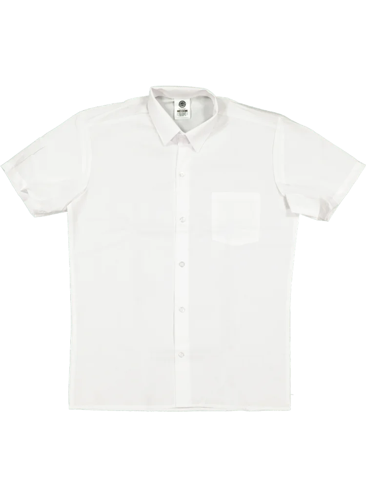 Short Sleeve High Raised Collar Shirt
