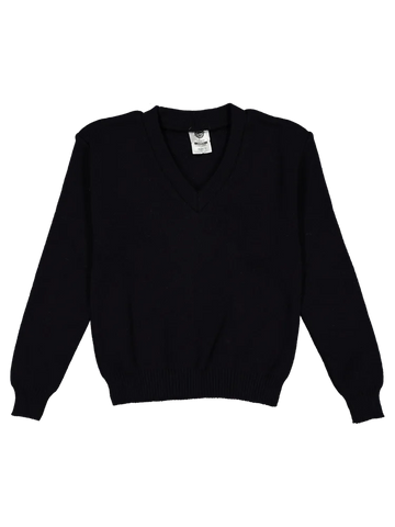 School Jersey V- Neck Navy