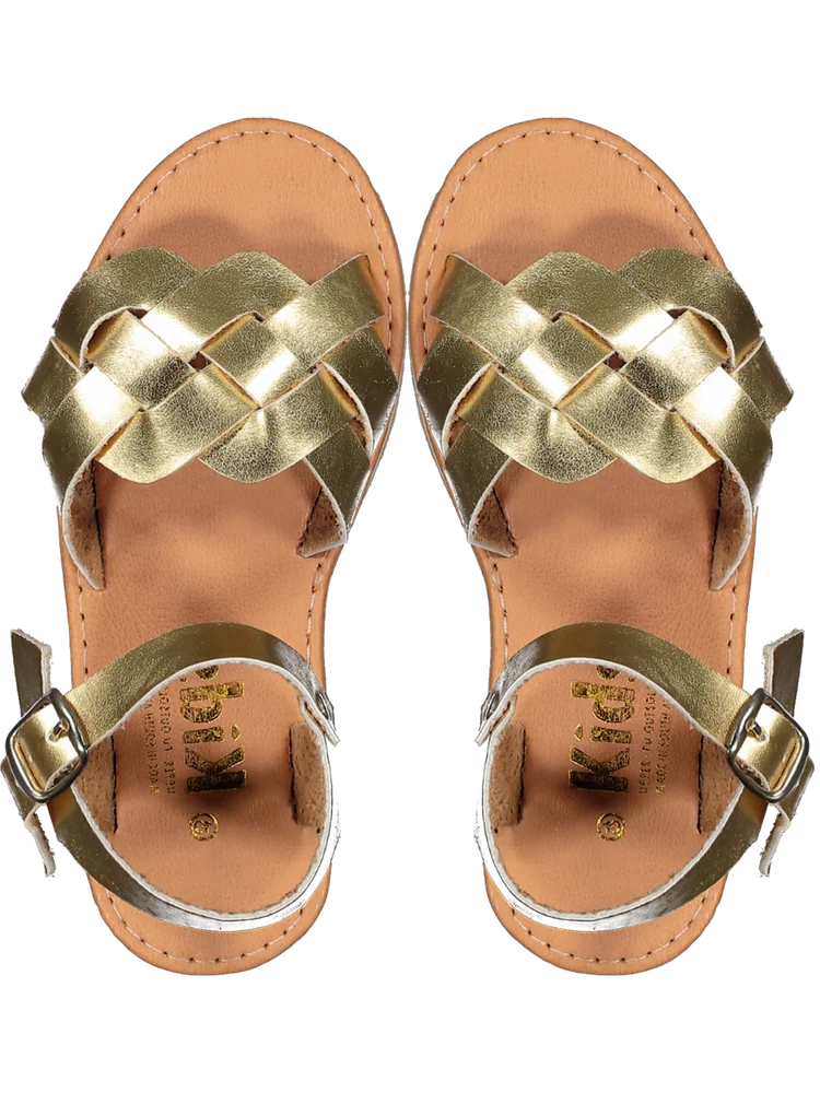 Gold Backstrap Sandals