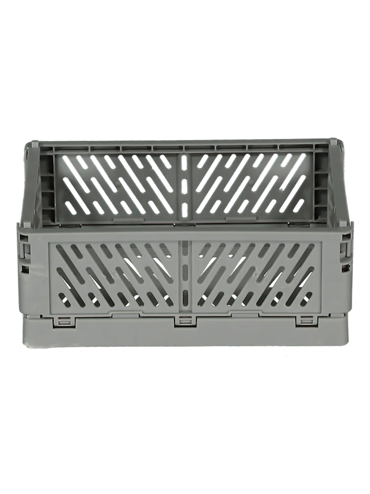 Small Grey Foldable Crate