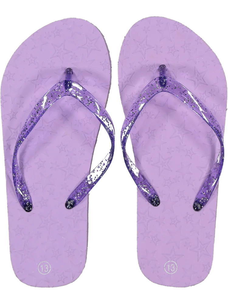 Purple Glitter Flip Flops