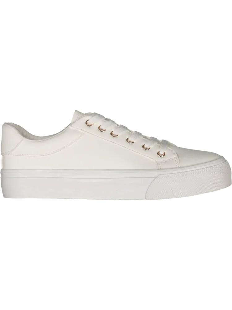 White Lace Up Sneakers