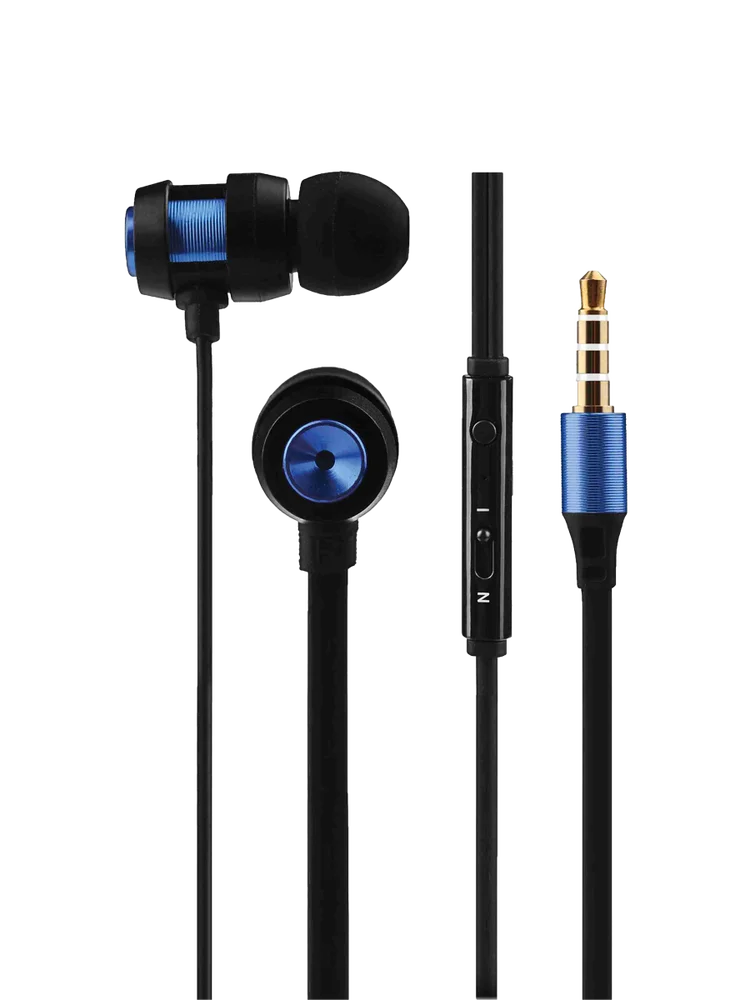 Volkano Alloy Earphones Blue