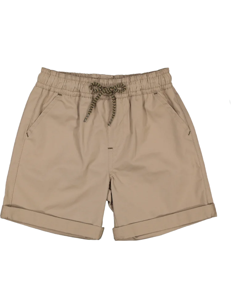 Beige Twill Shorts