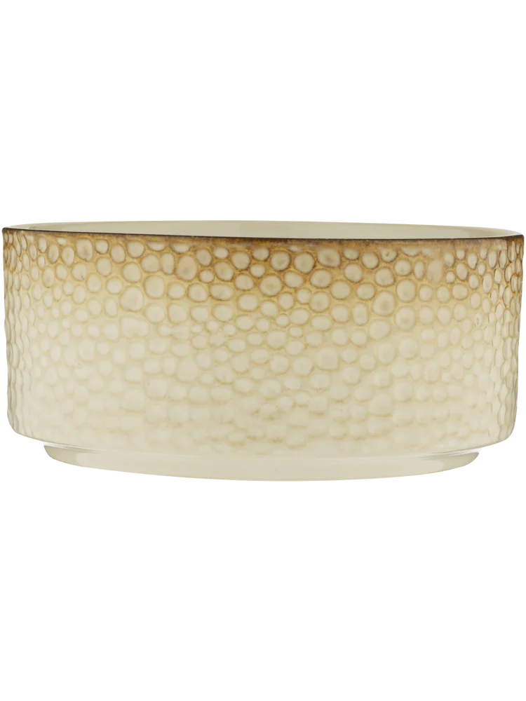 Textured Glass Bowl 15x7cm