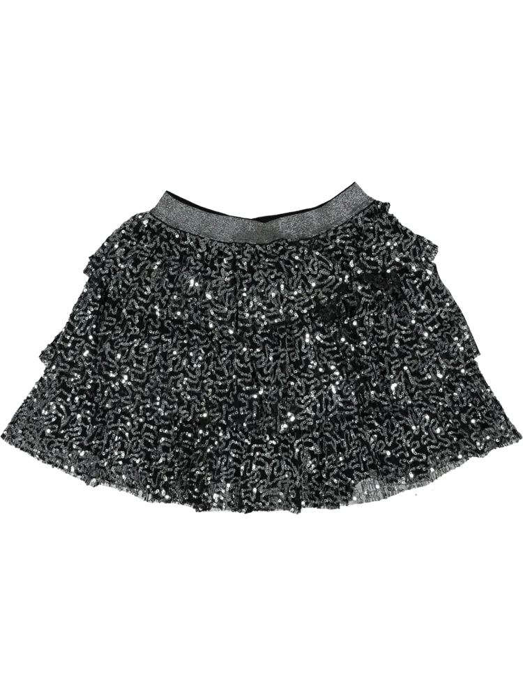 Sequin Ruffle Party Skirt