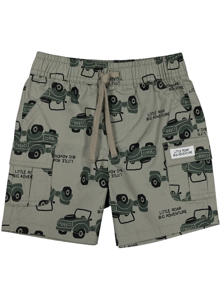 Army Green Woven Shorts