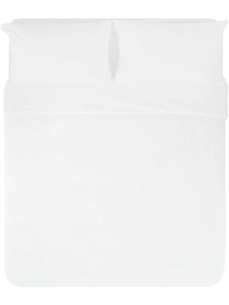 King Bed White Cotton Rich Duvet Cover (1)