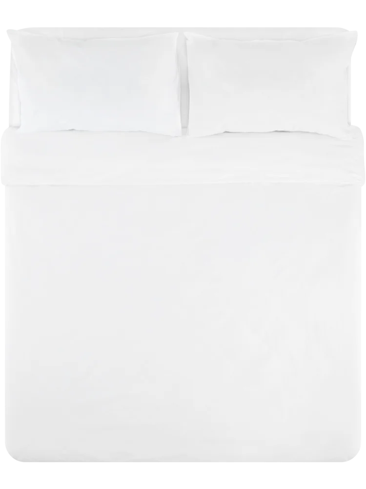 King Bed White Cotton Rich Duvet Cover (2)