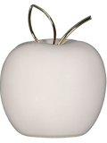 White And Gold Ceramic Apple Ornament
