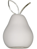 White And Gold Ceramic Pear Ornament