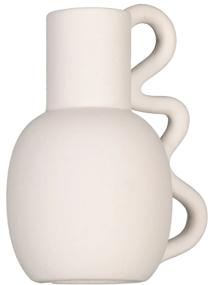 White Swirl Vase