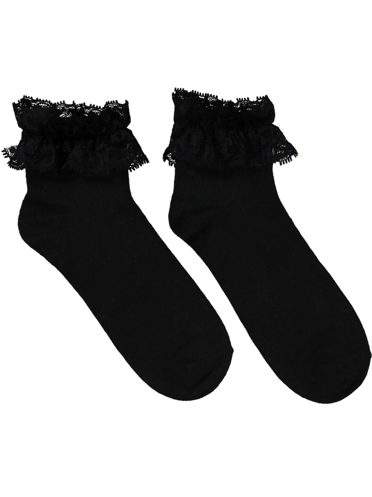 Black Frill Fashion Socks
