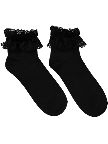 Black Frill Fashion Socks