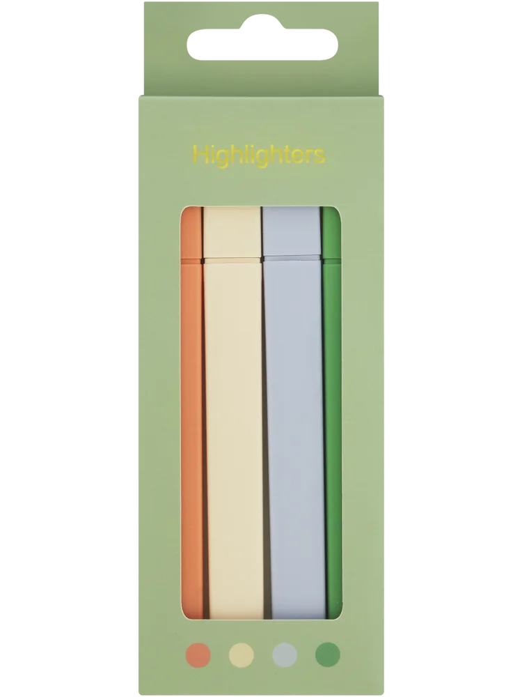 4 Piece Pastel Highlighters