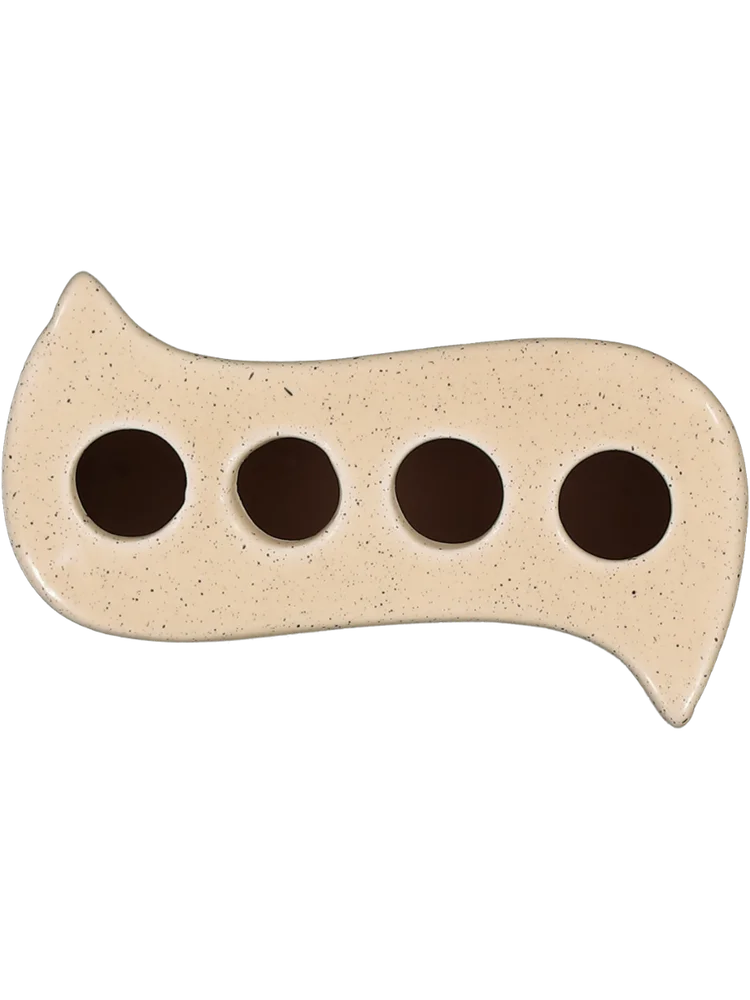 Natural Speckled Ceramic Toothbrush Holder