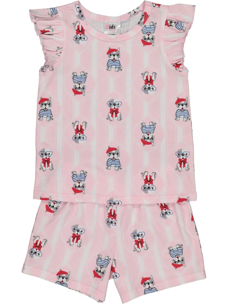 Pink Graphic Pyjama Set